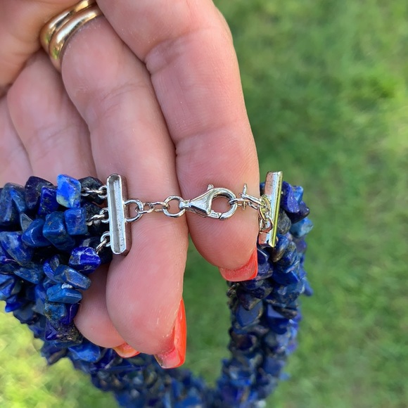 Sterling Ross & Simons Lapis Torsade Necklace - Picture 10 of 17